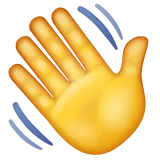 waving hand para la plataforma Whatsapp