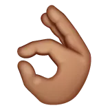 OK hand: medium skin tone per la piattaforma Whatsapp