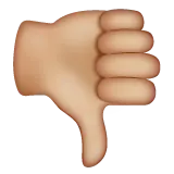 thumbs down: medium-light skin tone für Whatsapp Plattform