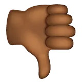 thumbs down: medium-dark skin tone per la piattaforma Whatsapp