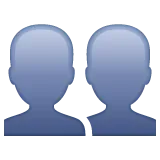 Whatsapp dla platformy busts in silhouette