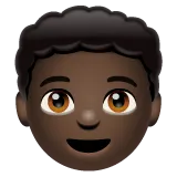 boy: dark skin tone für Whatsapp Plattform
