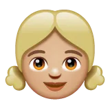 girl: medium-light skin tone für Whatsapp Plattform