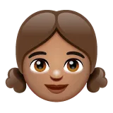 Whatsapp dla platformy girl: medium skin tone