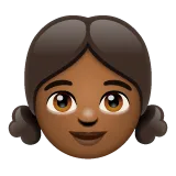 girl: medium-dark skin tone pentru platforma Whatsapp
