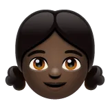 girl: dark skin tone untuk platform Whatsapp