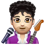 man singer: light skin tone for Whatsapp platform