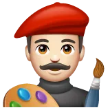 Whatsapp dla platformy man artist: light skin tone