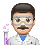 man scientist: light skin tone für Whatsapp Plattform