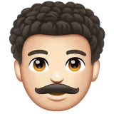 man: light skin tone, curly hair لمنصة Whatsapp