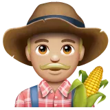Whatsapp dla platformy man farmer: medium-light skin tone