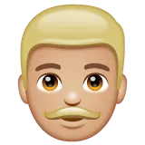 man: medium-light skin tone สำหรับแพลตฟอร์ม Whatsapp