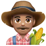 man farmer: medium skin tone für Whatsapp Plattform
