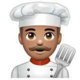 man cook: medium skin tone untuk platform Whatsapp