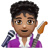 man singer: medium skin tone untuk platform Whatsapp