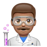 man scientist: medium skin tone pour la plateforme Whatsapp