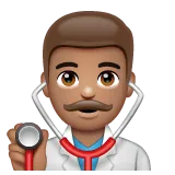 man health worker: medium skin tone til Whatsapp platform