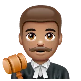 man judge: medium skin tone untuk platform Whatsapp