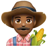 man farmer: medium-dark skin tone لمنصة Whatsapp