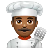 man cook: medium-dark skin tone til Whatsapp platform