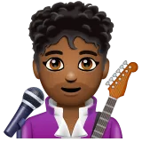 man singer: medium-dark skin tone für Whatsapp Plattform