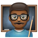 man teacher: medium-dark skin tone för Whatsapp-plattform