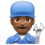man mechanic: medium-dark skin tone für Whatsapp Plattform