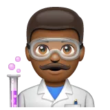 man scientist: medium-dark skin tone pentru platforma Whatsapp