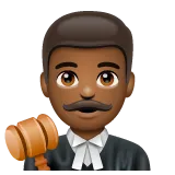 man judge: medium-dark skin tone pentru platforma Whatsapp