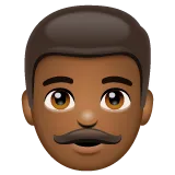 man: medium-dark skin tone untuk platform Whatsapp