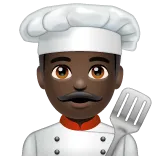 man cook: dark skin tone til Whatsapp platform