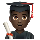 Whatsapp dla platformy man student: dark skin tone