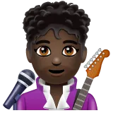 man singer: dark skin tone für Whatsapp Plattform