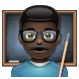 man teacher: dark skin tone för Whatsapp-plattform