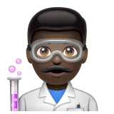 man scientist: dark skin tone pentru platforma Whatsapp