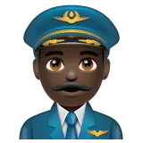 man pilot: dark skin tone pentru platforma Whatsapp