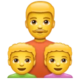 family: man, boy, boy para la plataforma Whatsapp