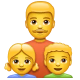 Whatsapp 平台中的 family: man, girl, boy