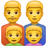 Whatsapp 平台中的 family: man, man, boy, boy