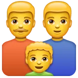 family: man, man, boy for Whatsapp-plattformen