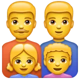family: man, man, girl, boy para la plataforma Whatsapp