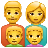 family: man, woman, boy, boy pour la plateforme Whatsapp