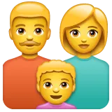 family: man, woman, boy pour la plateforme Whatsapp