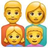 family: man, woman, girl, boy para la plataforma Whatsapp