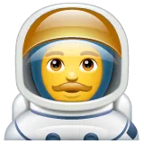 man astronaut pentru platforma Whatsapp