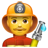man firefighter voor Whatsapp platform