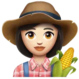 woman farmer: light skin tone für Whatsapp Plattform