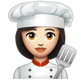 woman cook: light skin tone per la piattaforma Whatsapp