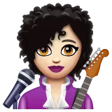 woman singer: light skin tone สำหรับแพลตฟอร์ม Whatsapp