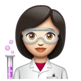 woman scientist: light skin tone per la piattaforma Whatsapp